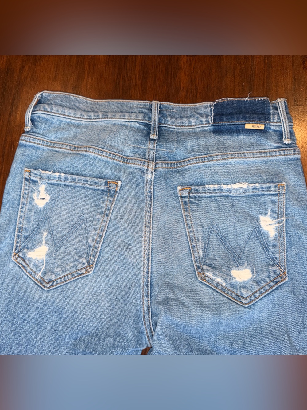 Mother Superior The Insider Crop Step Fray Jeans Women Holy Melancholy Size 28 - Picture 3 of 8
